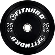 FitNord Viktskiva Bumper Black 25 kg 1