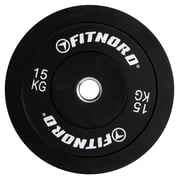 FitNord Bumper Black Viktskiva 15 kg 1