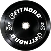 FitNord Viktskiva Bumper Black 5 kg 1