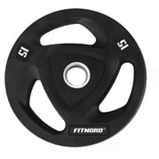 FitNord Viktskiva 15kg, Tri-Grip Black