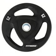 FitNord Viktskiva 25 kg, Tri-Grip Black