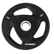 FitNord Viktskiva 5kg, Tri-Grip Black