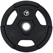 FitNord Viktskiva 15kg, Tri-Grip Black