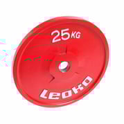 LEOKO metallviktskiva 25 kg, IPF-certifierad för styrkelyft