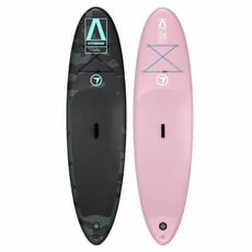 Dubbelpaket 2 st. FitNord Aqua Lite SUP-brädset, Åbo (svart-turkos) & rosa