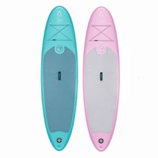 Dubbelpaket 2 st. FitNord Aqua 300 SUP-brädsats, turkos & rosa