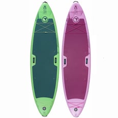 Dubbelpaket 2 st. FitNord Aqua Leaf 340 SUP-brädsats, grön & rosa