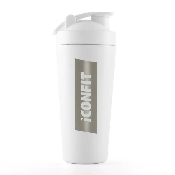 ICONFIT Shaker Rostfritt Stål - 800ml - Vit 1