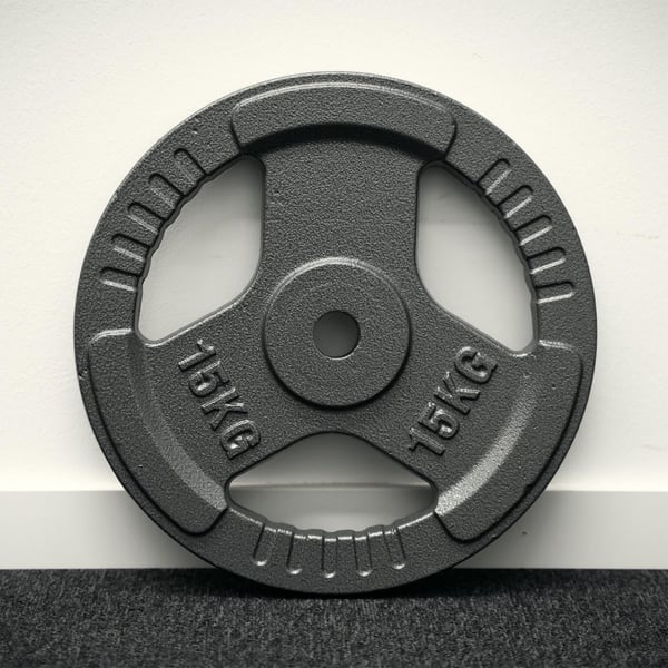FitNord Viktskiva med grepp 30 mm, Gjutjärn 15 kg 3