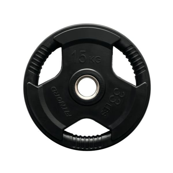 Viktskiva 15 kg, FitNord Tri-Grip Svart G2 1