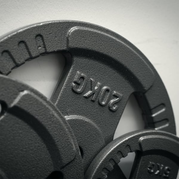 FitNord Viktskiva med grepp 30 mm, Gjutjärn 20 kg 4