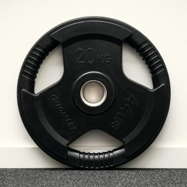 Viktskiva 20 kg, FitNord Tri-Grip Svart G2 3