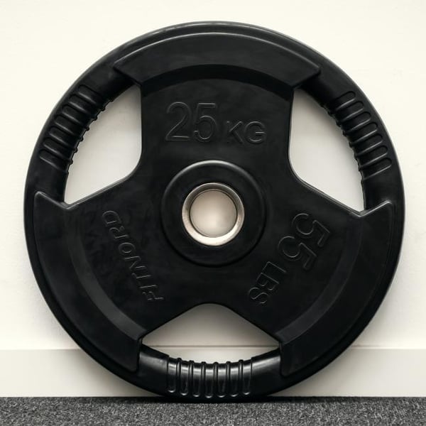 Viktskiva 25 kg, FitNord Tri-Grip Svart G2 3