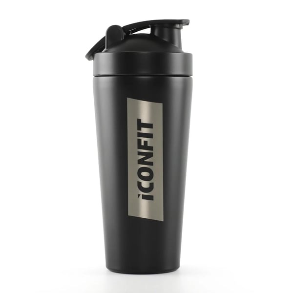 ICONFIT Shaker Rostfritt Stål - 800ml - Svart 1
