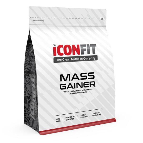 ICONFIT Mass Gainer - Vanilj (Kolhydrat 5:1 Protein) 1,5 kg — Viktökningdryck 1
