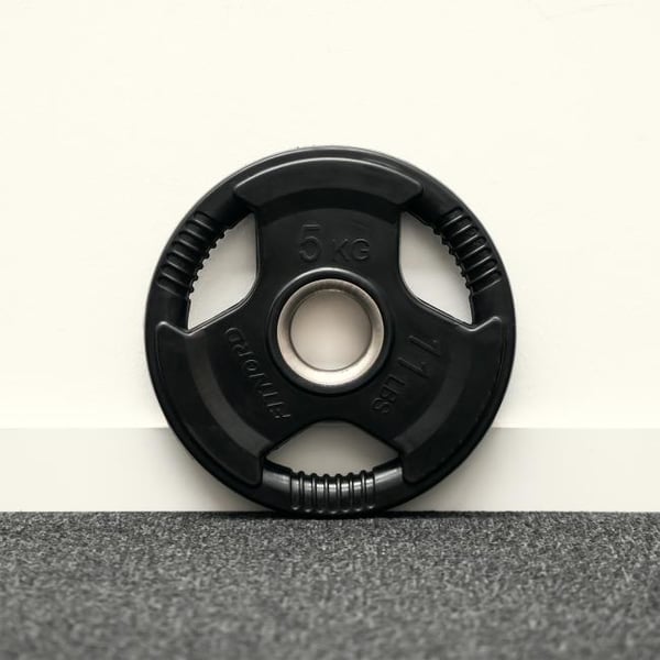 Viktskiva 5 kg, FitNord Tri-Grip Svart G2 3