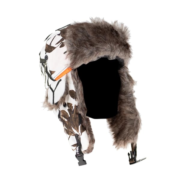 SnowFox Thermo Plus Vändbar mössa White Camo/Orange 1