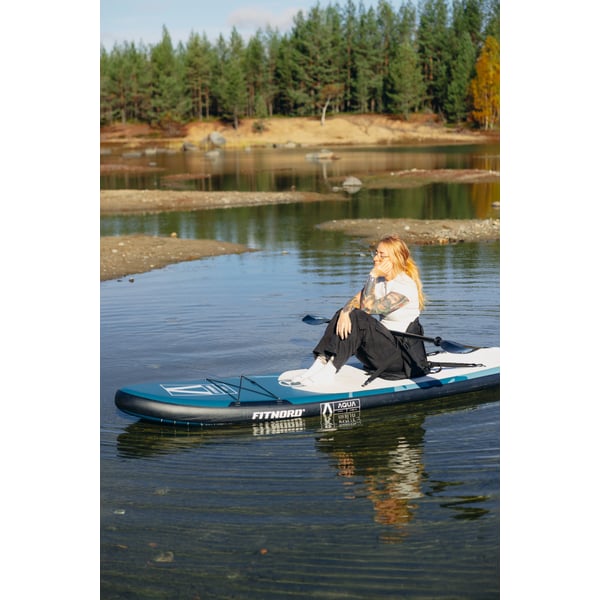 FitNord Aqua 330 SUP-brädset, KEMI (vit-svart), med glasfiberpaddel 3