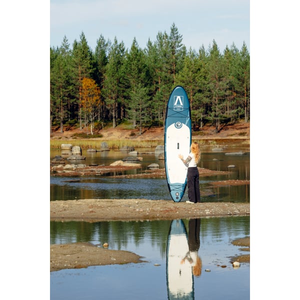 FitNord Aqua 330 SUP-brädset, KEMI (vit-svart), med glasfiberpaddel 2