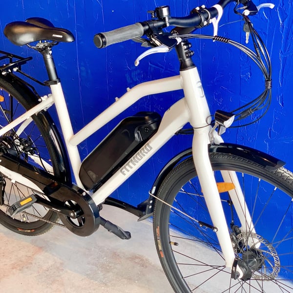 **DEMO STOCKHOLM** FitNord Ava 200 Elcykel 2023, vit, 46 cm (540 Wh batteri)** 3