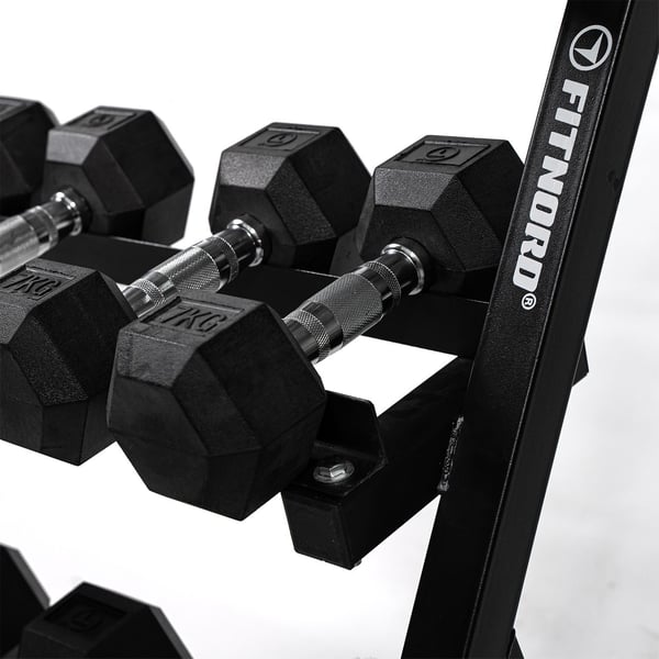 FitNord Hantelställ tre våningar, 130 cm 2