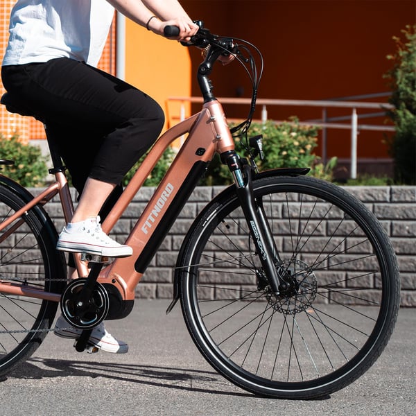 FitNord Ava 500 Elcykel 2024, roséguld (612 Wh batteri) 4