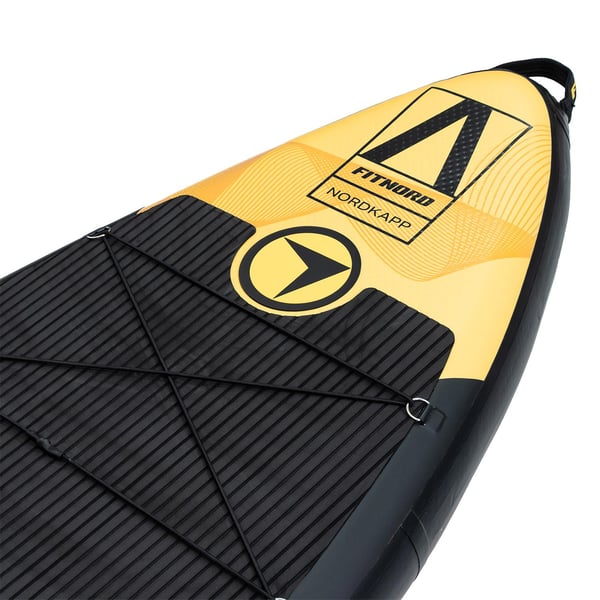 FitNord Aqua Leaf 340 SUP-brädset, Nordkapp (svart-gul), med kolfiberpaddel 5