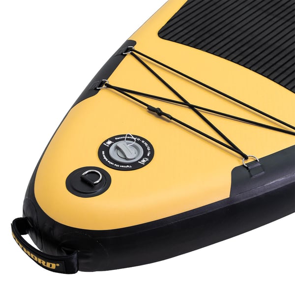 FitNord Aqua Leaf 340 SUP-brädset, Nordkapp (svart-gul), med kolfiberpaddel 7