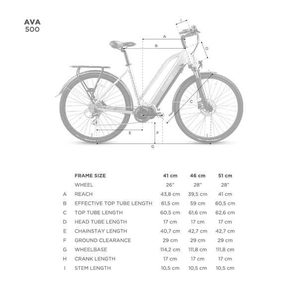 FitNord Ava 500 Compact Elcykel, vit (630 Wh batteri)  med ytterligare ett års garanti 15