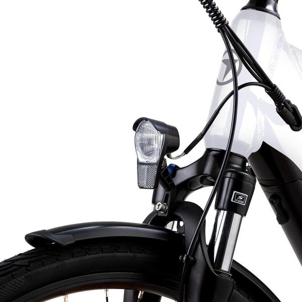 FitNord Ava 500 Compact Elcykel, vit (630 Wh batteri)  med ytterligare ett års garanti 6