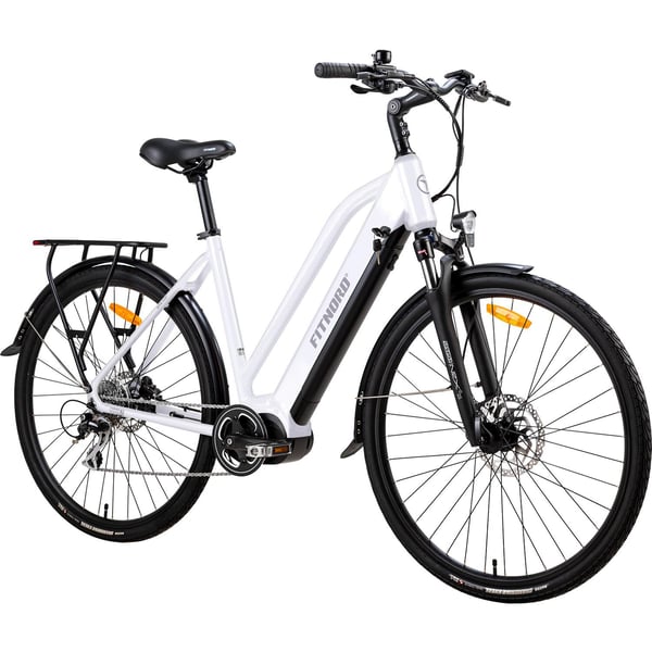 FitNord Ava 500 Compact Elcykel, vit (630 Wh batteri)  med ytterligare ett års garanti 4
