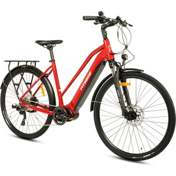 FitNord Ava 700 Elcykel, röd (720 Wh batteri)  med ytterligare ett års garanti 4