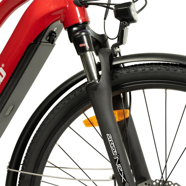 FitNord Ava 700 Elcykel, röd (720 Wh batteri)  med ytterligare ett års garanti 9