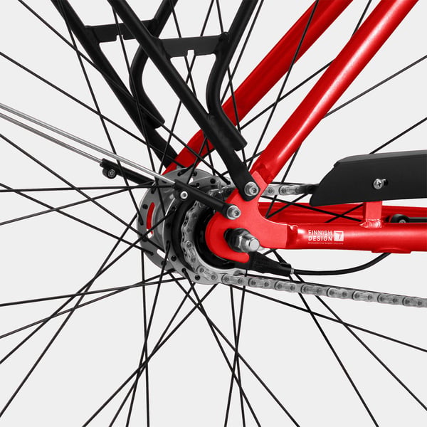 FitNord Classic 500 Elcykel 2024, röd (612 Wh batteri) 9