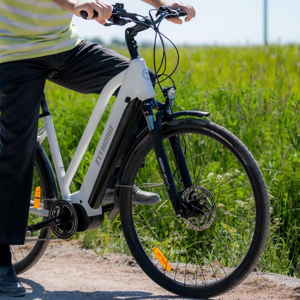 FitNord Ava 500 Compact Elcykel, vit (630 Wh batteri)  med ytterligare ett års garanti 11