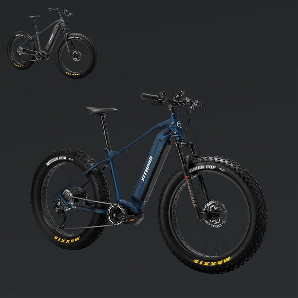 FitNord Rumble 1000 Elfatbike 2024, blå (856,8 Wh batteri) 2