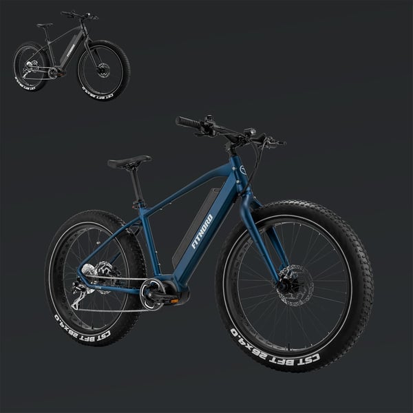 FitNord Rumble 500 Elfatbike 2024, blå (720 Wh batteri) 2