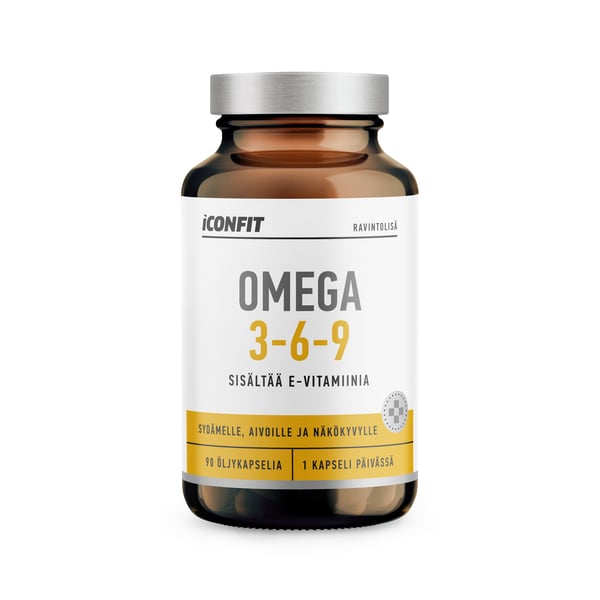 ICONFIT Omega 3-6-9, Innehåller E-vitamin, 990 mg, 90st — Omega 3-6-9 1