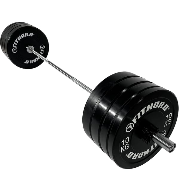 Skivstångspaket Bumper 160 kg, FitNord 1