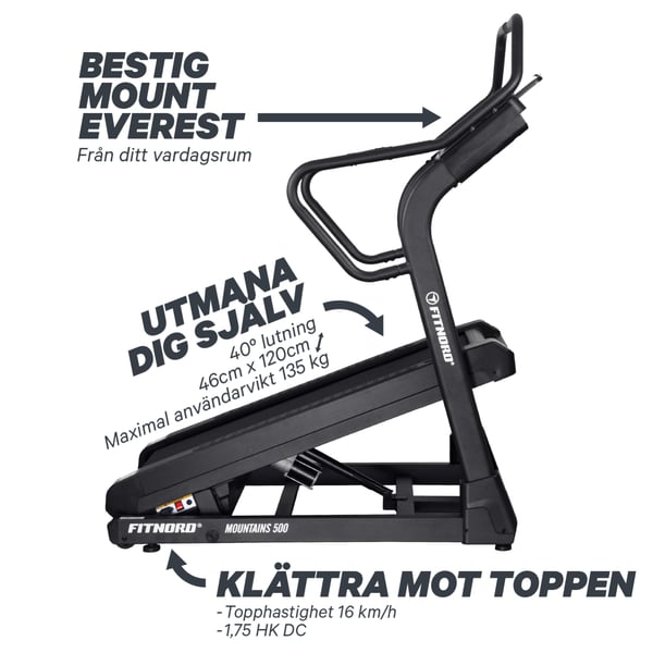 FitNord Mountains 500 Löpband *SMÖRJFRI* 3