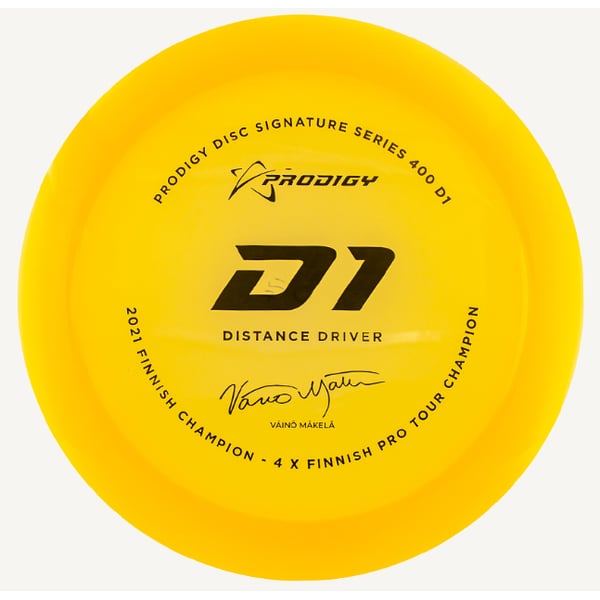 Prodigy Disc D1 400 Väinö Mäkelä signatur, Gul