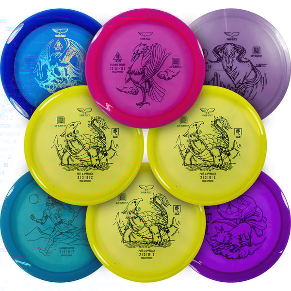 Yikun Hobbypaket med 8 golfdiscar och förvaringsväska