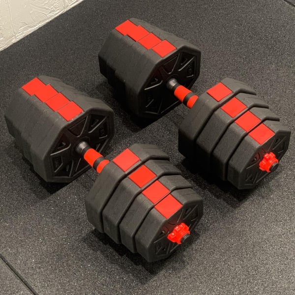 FitNord Justerbart Hantel- och Pump-set, Vinyl 30 kg