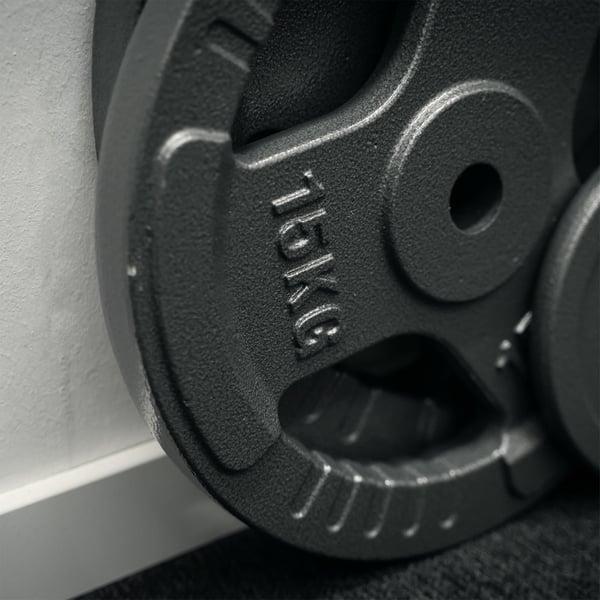 FitNord Viktskiva med grepp 30 mm, Gjutjärn 15 kg