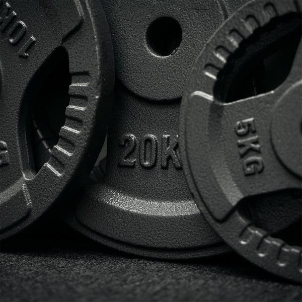 FitNord Viktskiva med grepp 30 mm, Gjutjärn 20 kg