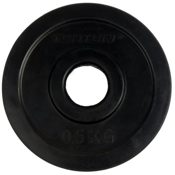 Gummerad viktskiva 30 mm, 2 x 0,5 kg, Tunturi (PAR)