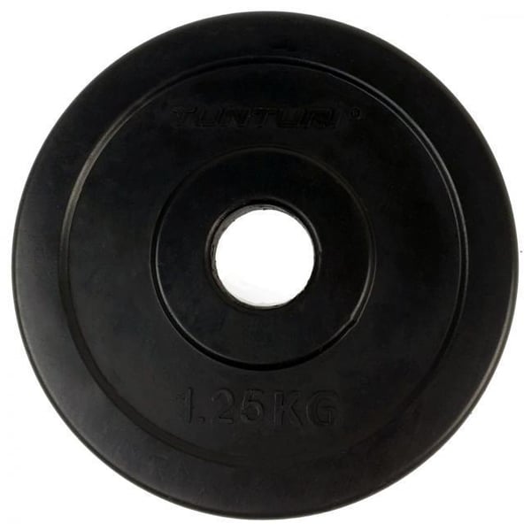 Gummerad viktskiva 30 mm, 2 x 1,25 kg, Tunturi (PAR), Tunturi