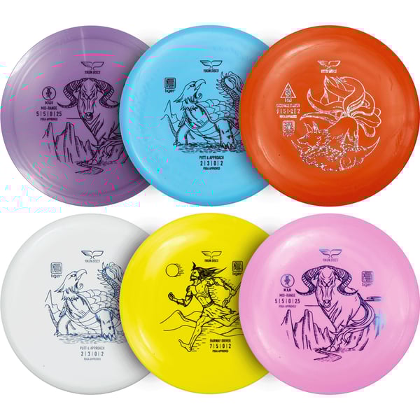Yikun Frisbee Golf Disc nybörjarpaket med 6 discar