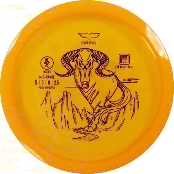 Yikun Phoenix Line Kui Frisbee gol disc, orange