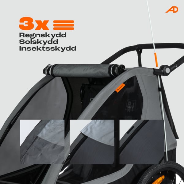 **DEMO STOCKHOLM** ArmorDuty TR-02 Cykelvagn för ett barn